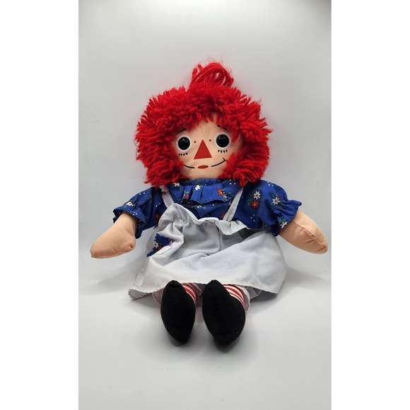 Vintage Raggedy Ann Doll 1987 Playskool Cloth Plush Play Doll 12 inch with Apron - Picture 1 of 5